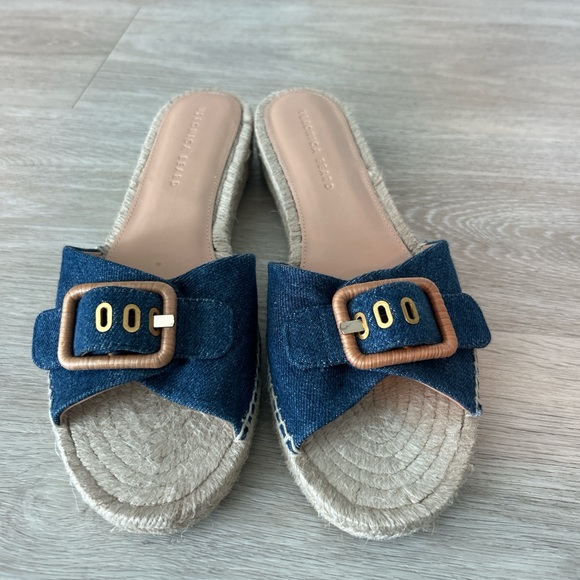 Veronica Beard denim buckle slide. Size 11 - Picture 2 of 5